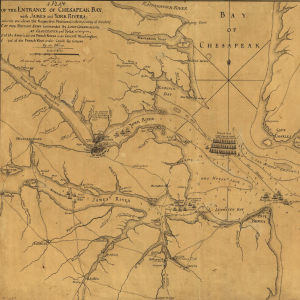 A Plan of the entrance of Chesapeak [sic] Bay, with James and York Rivers